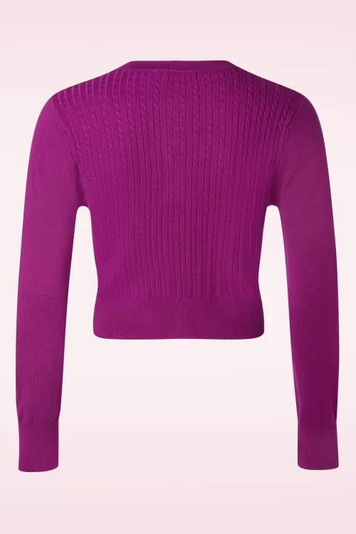Banned Retro Sylvia cardigan in magenta