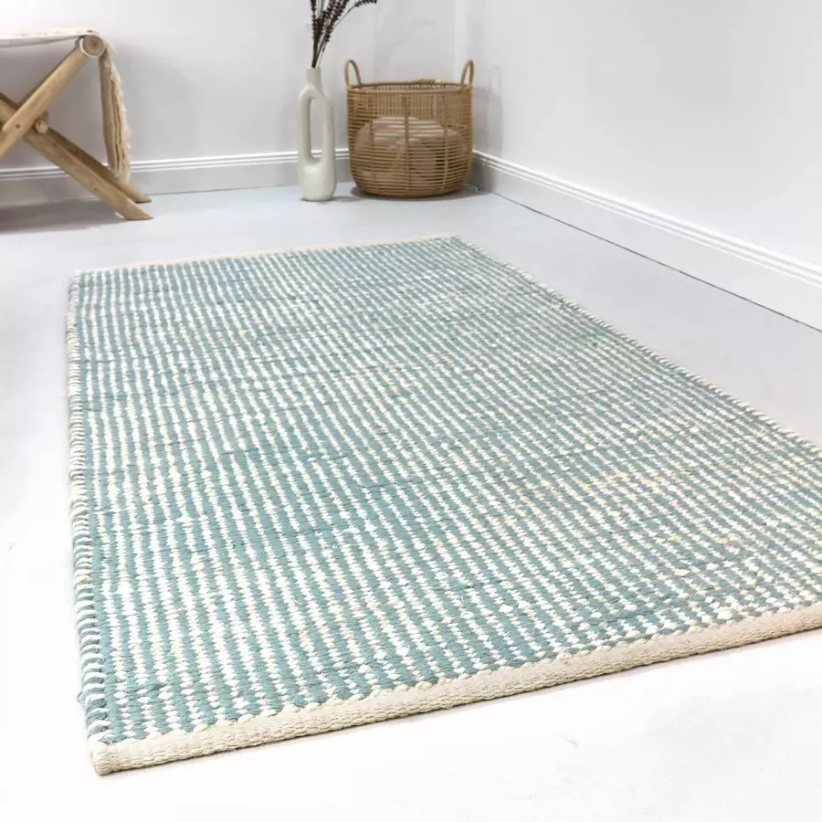 Esprit Kelim Teppich Gobi mintgrün beige