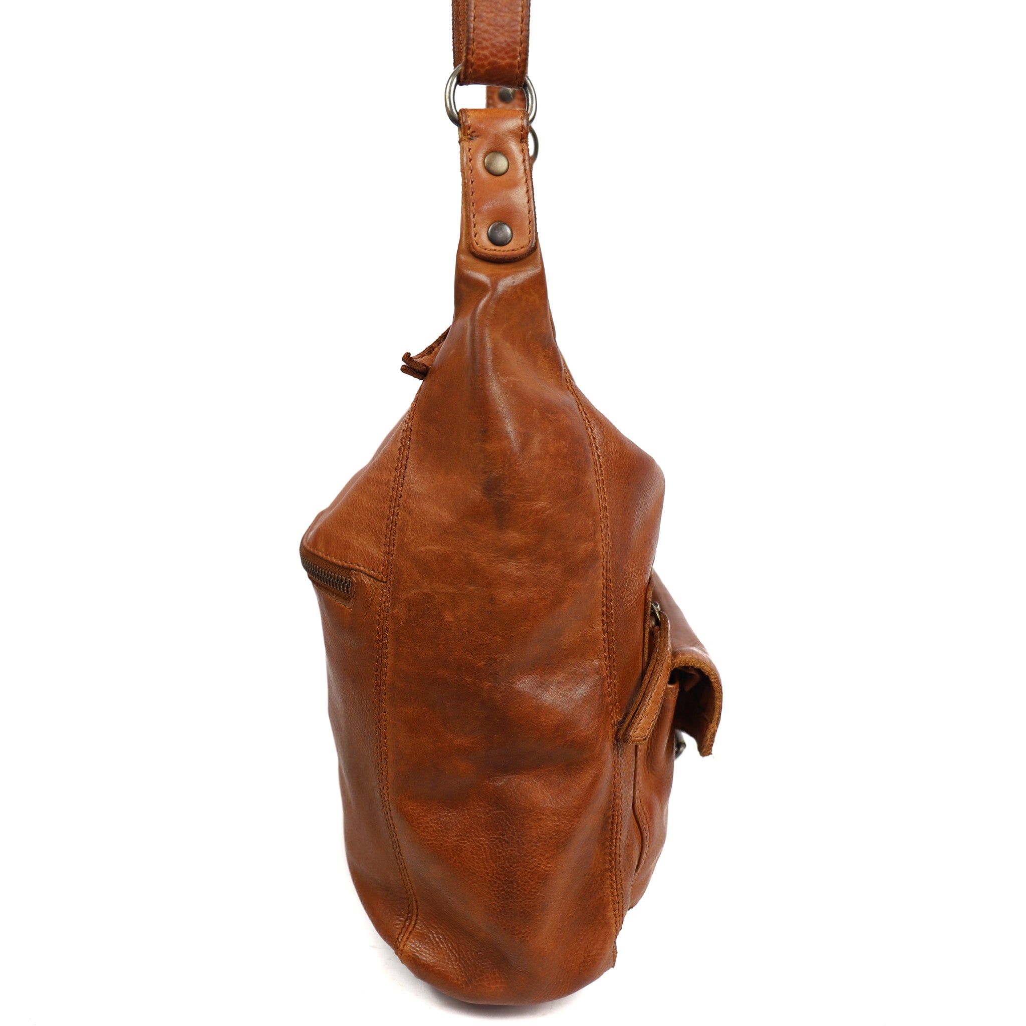 Schoudertas 'Anna' cognac Cognac