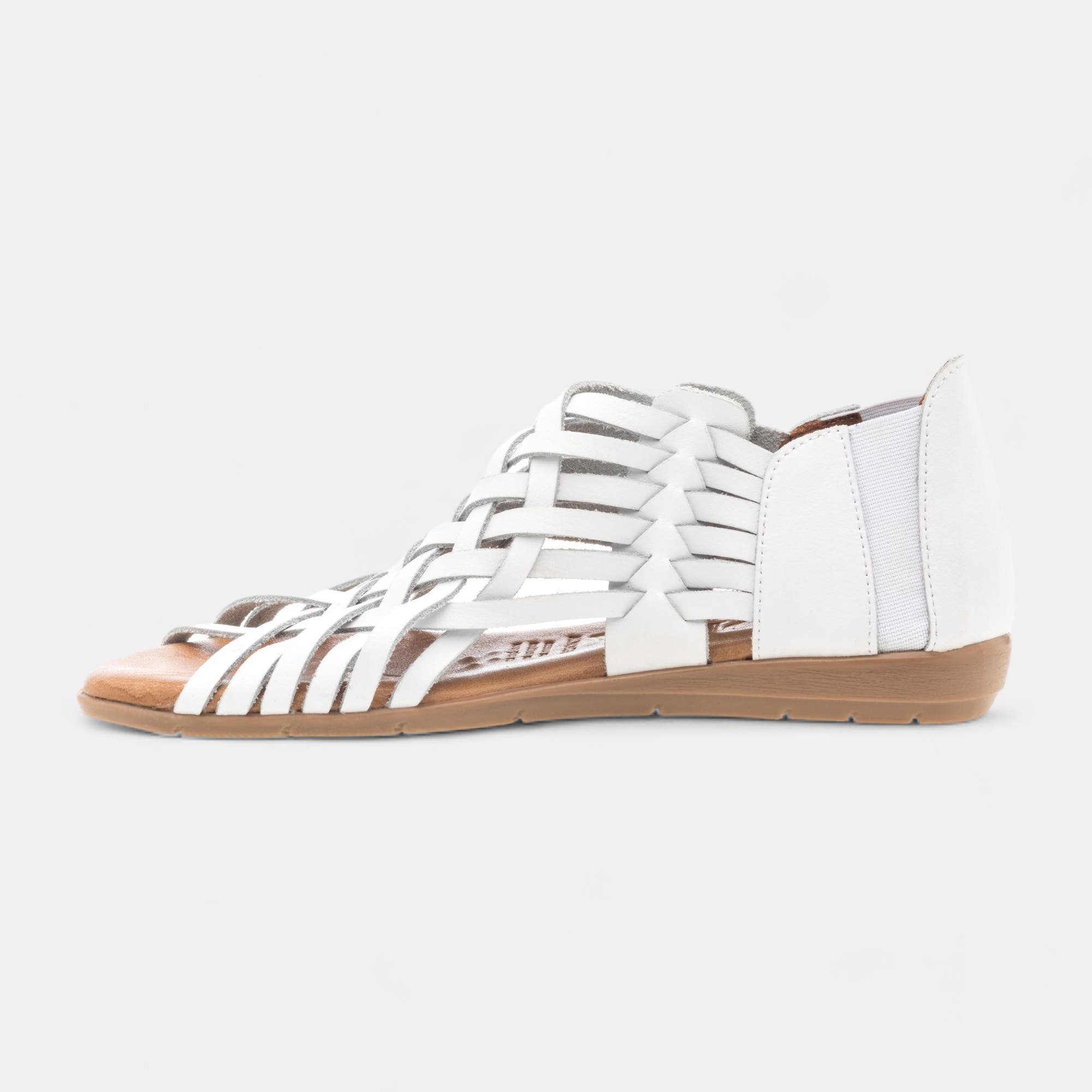 Sandales Femme en cuir blanc