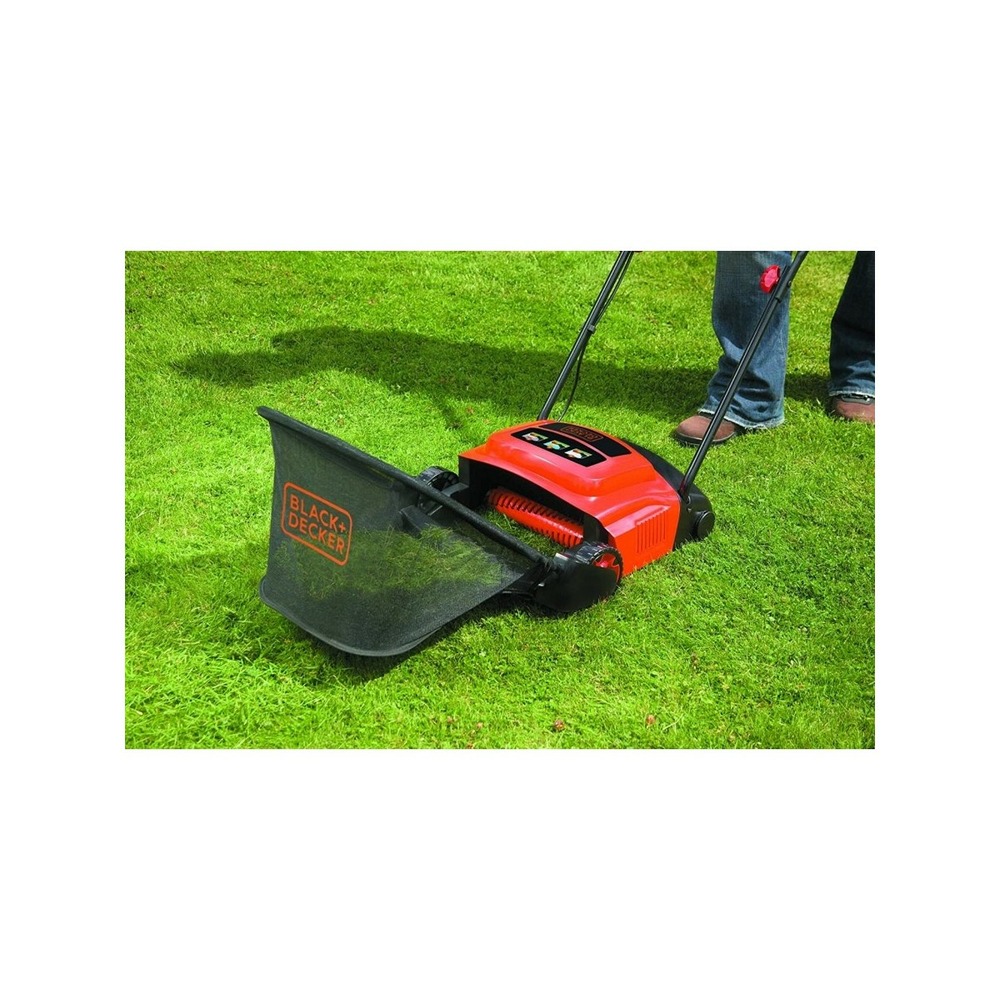 Scarificateur 600w aerateur-démousseur 30 litres black+decker gd300-qs moteur à induction