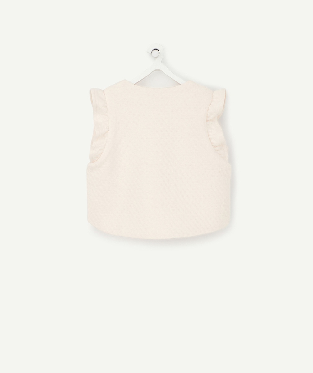 GILET SANS MANCHES BÉBÉ ROSE EN REMBOURRAGE RECYCLÉ