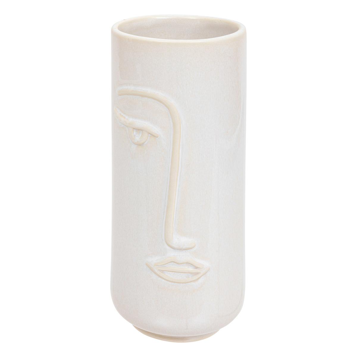 VASE CERAMIQUE REACTIVE VISAGE SOLEYA H.25CM
