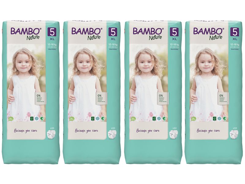 Bambo Nature Windeln Junior Grösse 5, 4x 44 Stk. Windeln Grösse 5, 4x 44 Stück