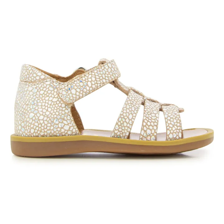Pom d'Api Sandales Poppy Strap | Argenté