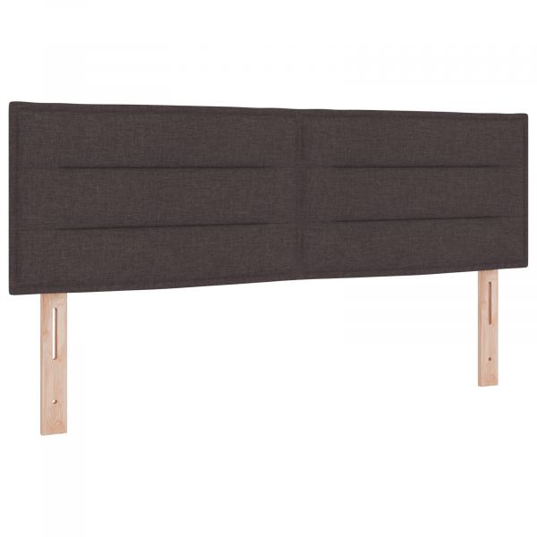 vidaXL Cabeceira Design Linhas Castanho 160 cm Tecido - 1340133724