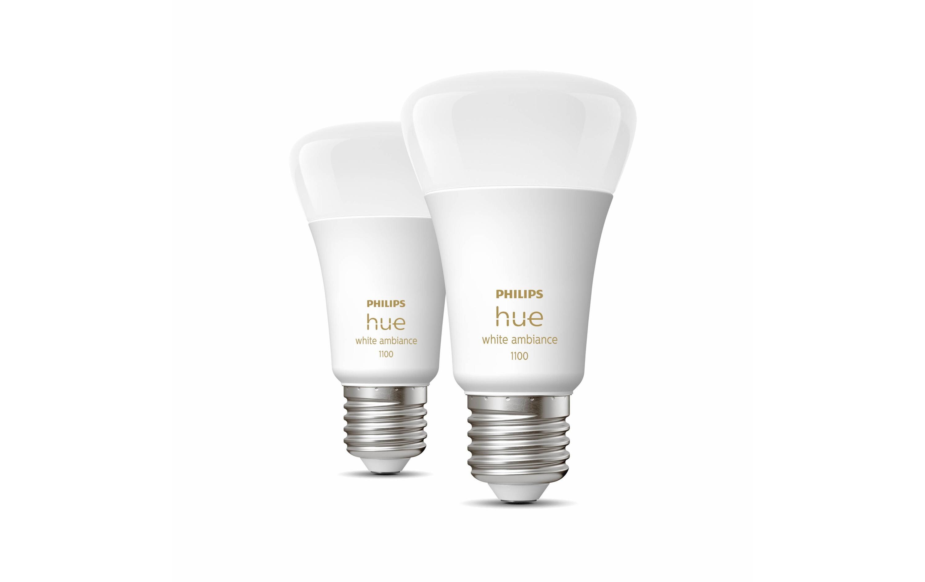 Leuchtmittel White Ambiance E27 Doppelpack 2 x 1055 lmPer Bluetooth steuerbares Hue E27-Leuchtmittel
