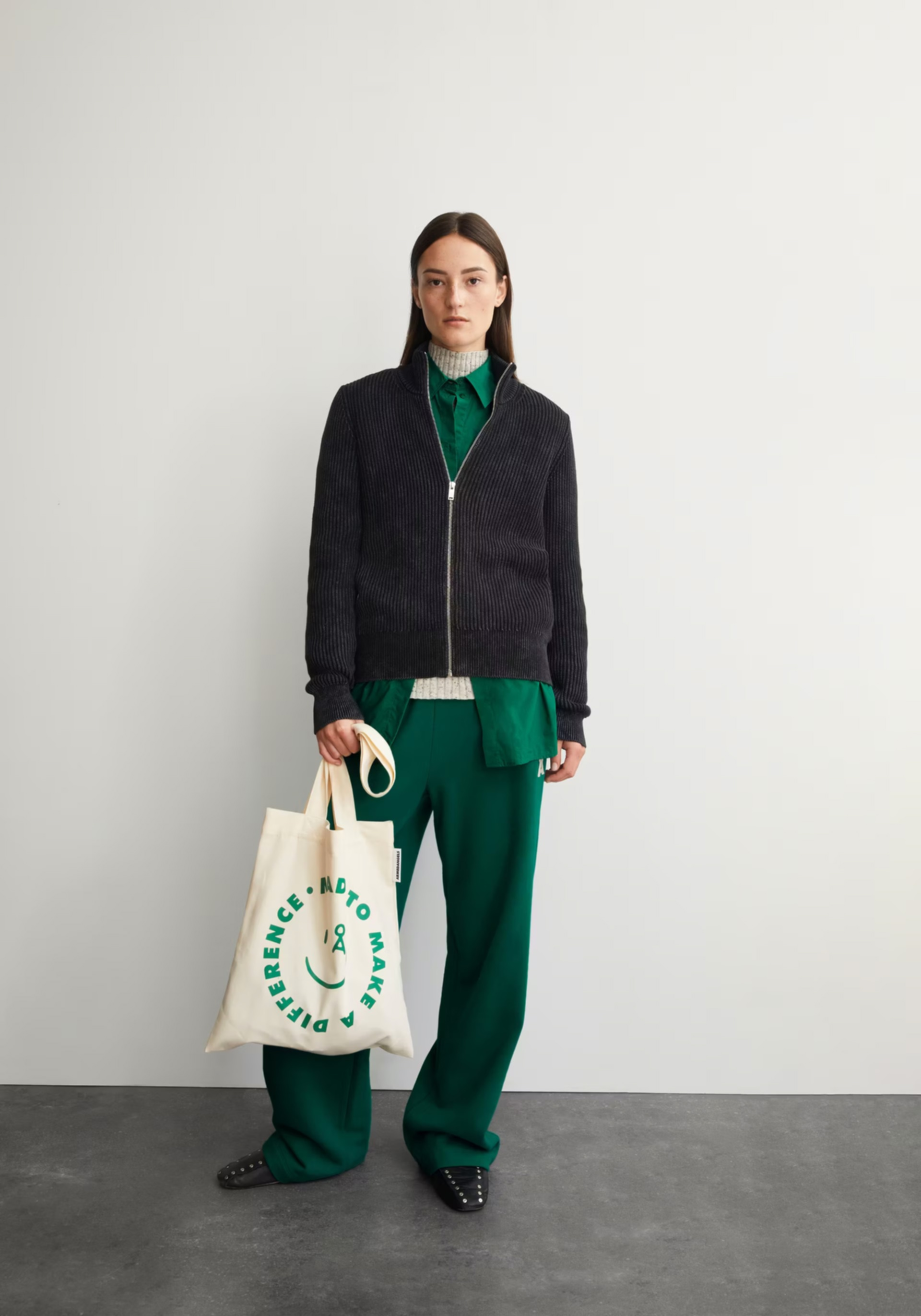 Armedangels Strick-Cardigan Rebeccaa Gmt Dye Black