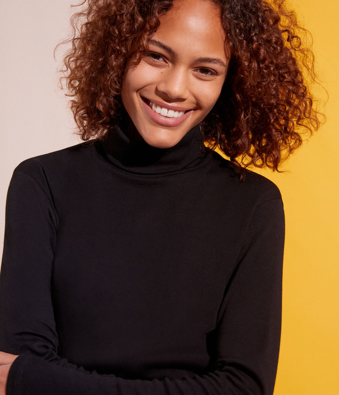 Tee-shirt col roulé L'ICONIQUE en coton Femme