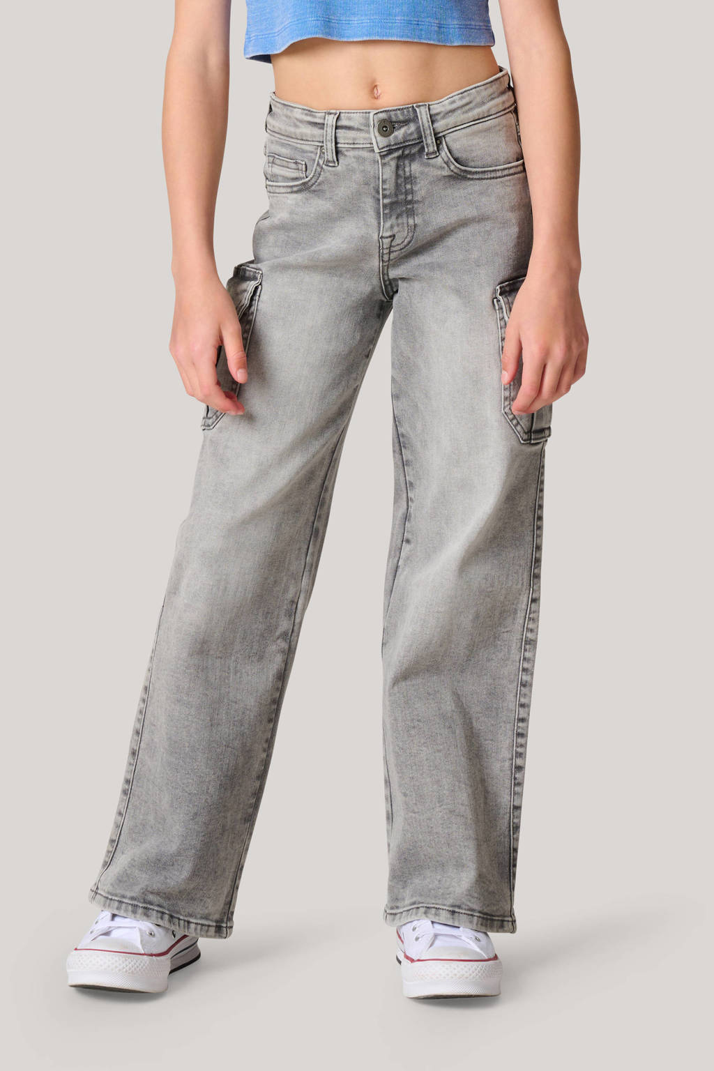 Shoeby straight fit jeans grijs