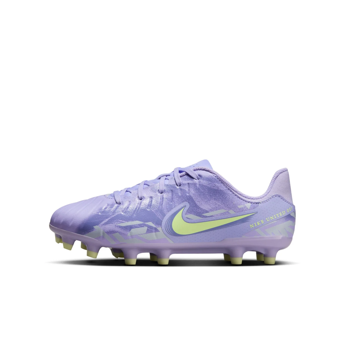 Nike Tiempo Legend 10 Academy Gras / Kunstgras Voetbalschoenen (MG) Kids Lichtpaars Lichtgeel