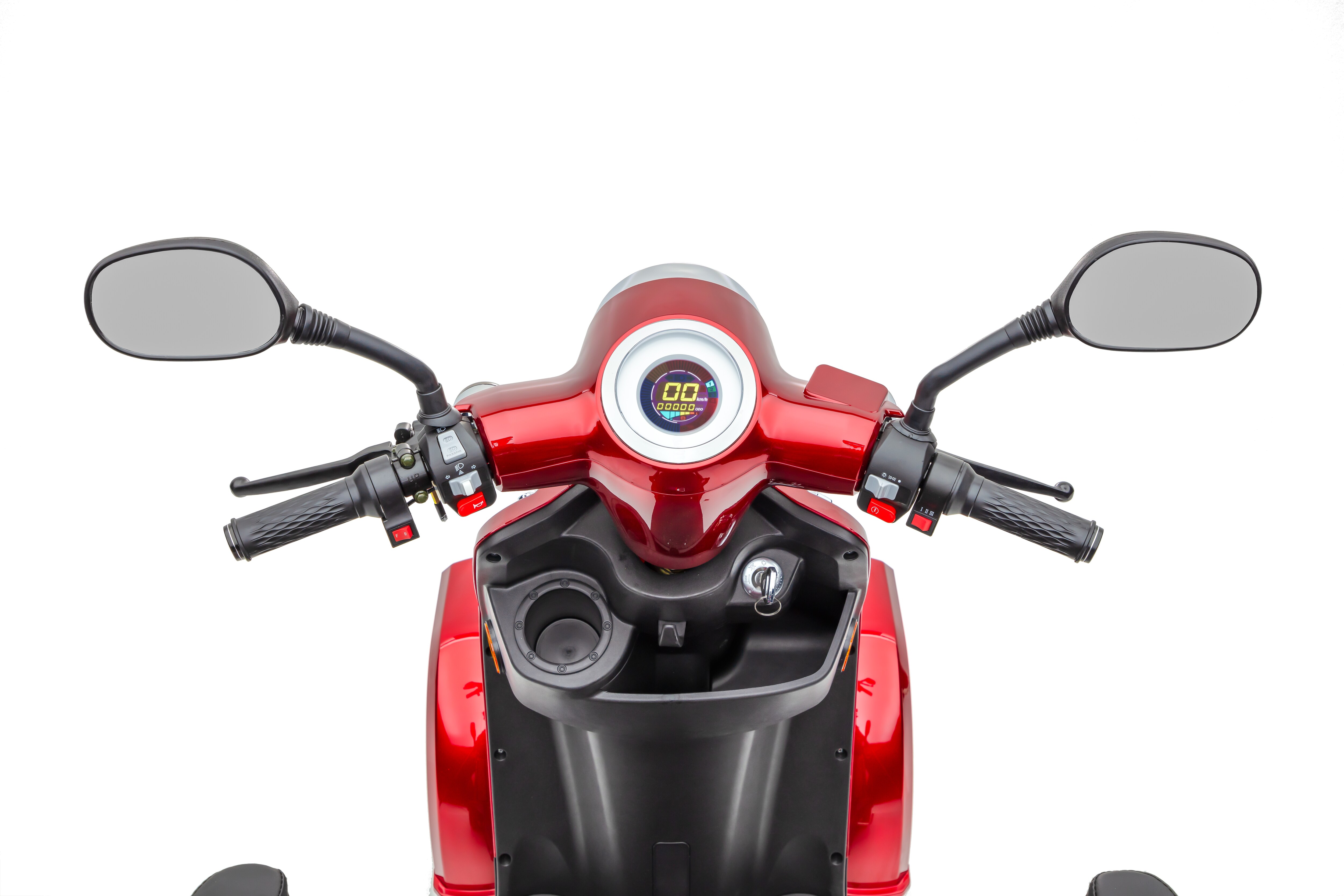 ECONELO J 4000 Vierrad-Elektroroller, bordeaux mit herausnehmbarem Lithium Akku