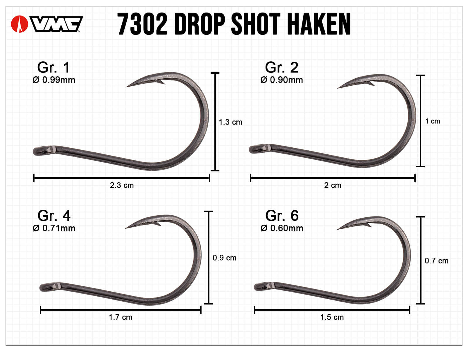 VMC Drop Shot Haken - Gr. 4