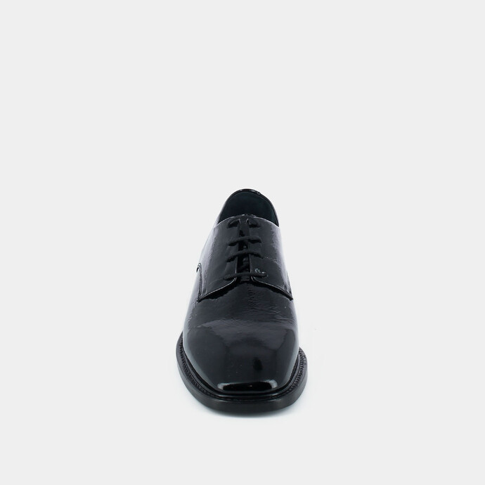 Derbies  en cuir plissé noir