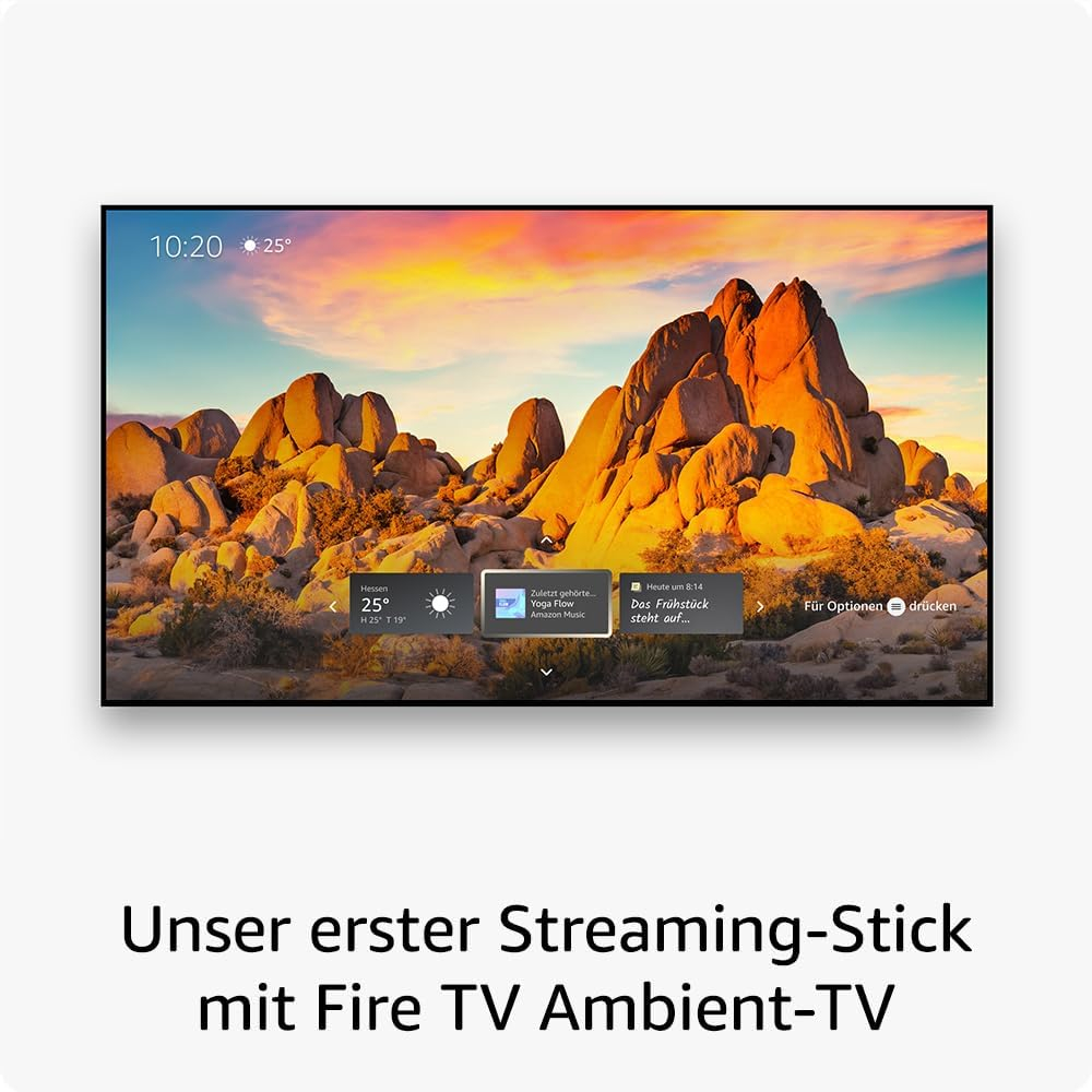 Amazon - Fire TV Stick 4K Max 3840 x 2160p Streaming Mediaplayer mit Sprachsteuerung   Quad-Core (2.0 GHz) CPU   16GB Speicherplatz (B0CW4HD359)