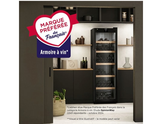 LIEBHERR - Cave à vin encastrable de vieillissement WKEgb 582-26, 18 bouteilles, niche 45 cm