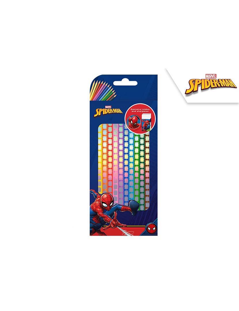 Spider-Man 12 Color Pencil Set