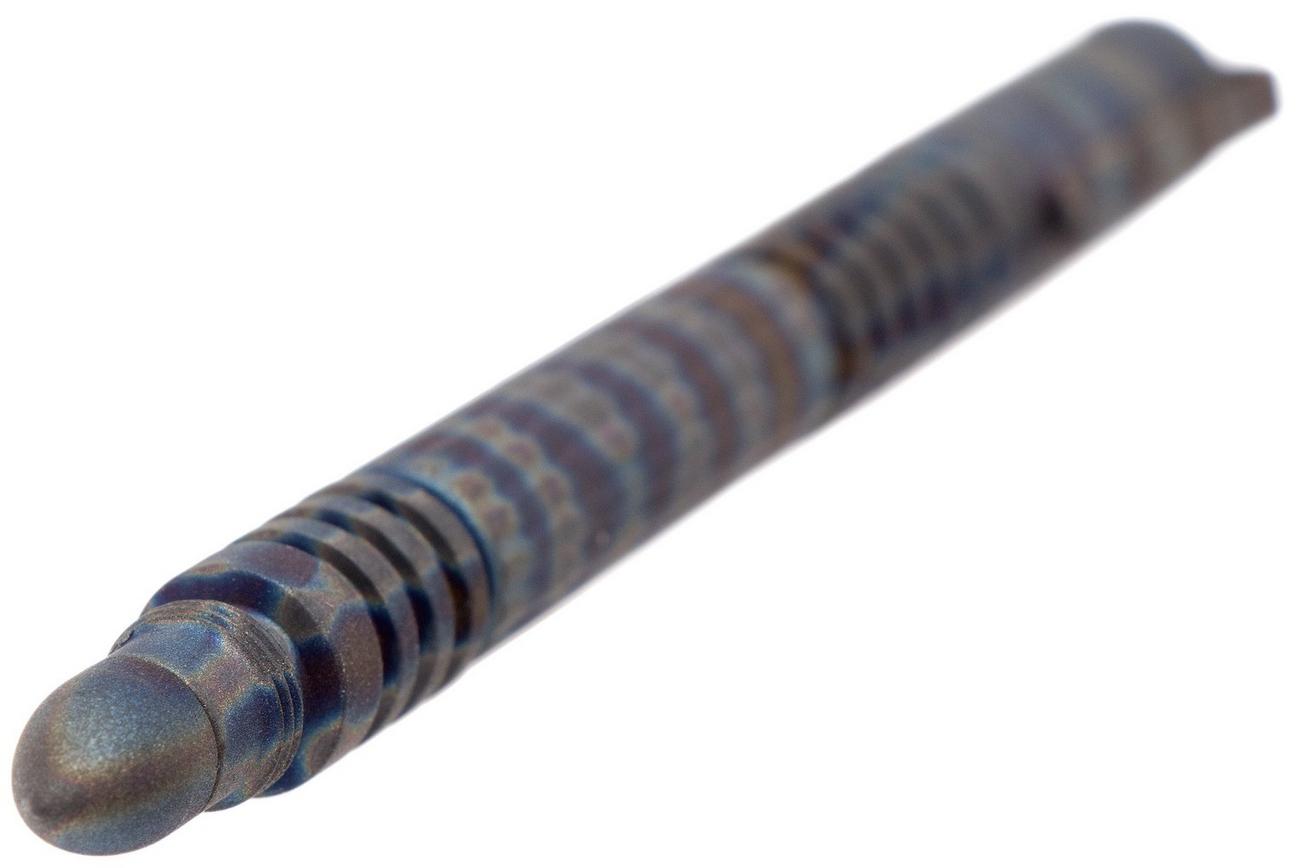Rick Hinderer Investigator Pen Titanium Flamed, tactische pen
