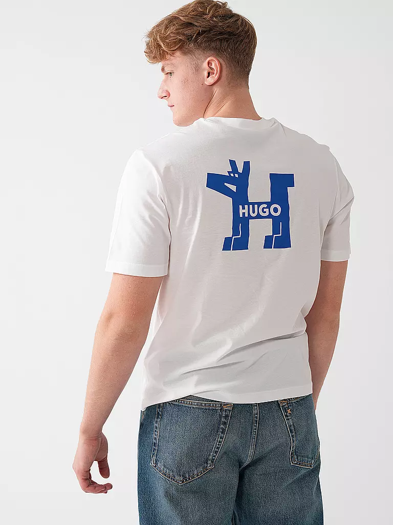 HUGO T-Shirt NOLADOGG weiss