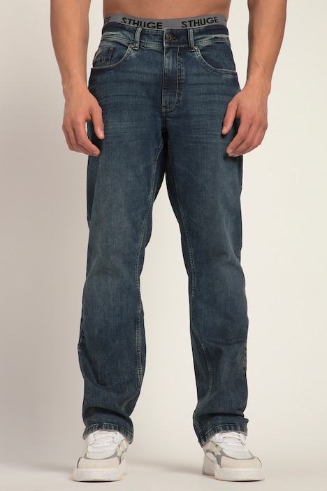 STHUGE Jeans, Loose Fit, Dirty Wash, 5-Pocket, bis 72/36