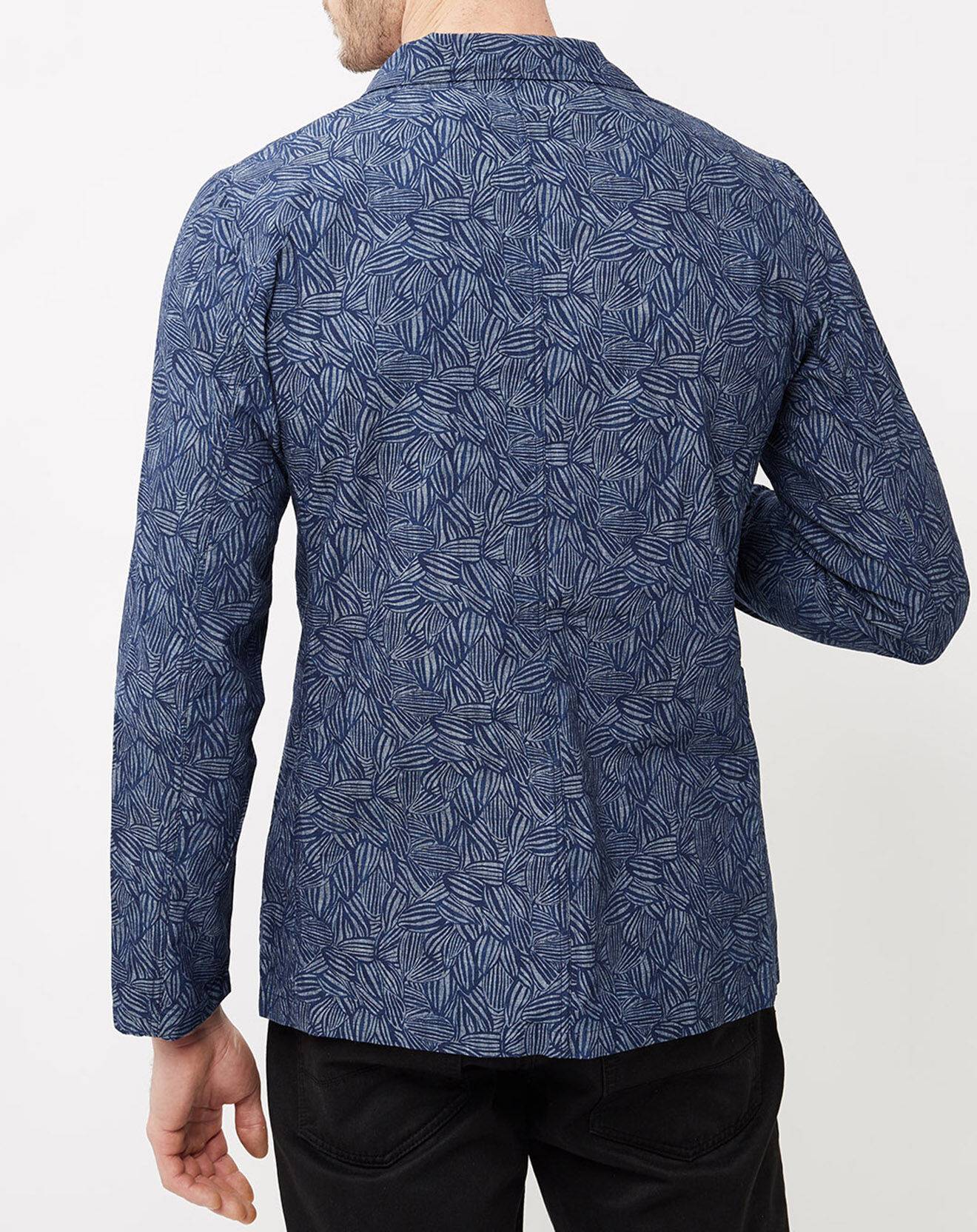 Hartford Veste Job avec imprimé indigo