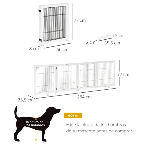 Portão de segurança dobrável PawHut para cães