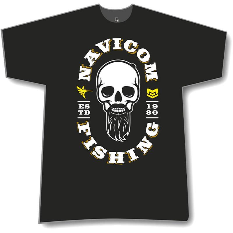 Tee Shirt Manches Courtes Homme Navicom 2020 Skull Fred Jullian - Noir