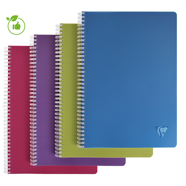 Cahiers spirale Seyès Clairefontaine Linicolor, coloris intenses, lot de 10