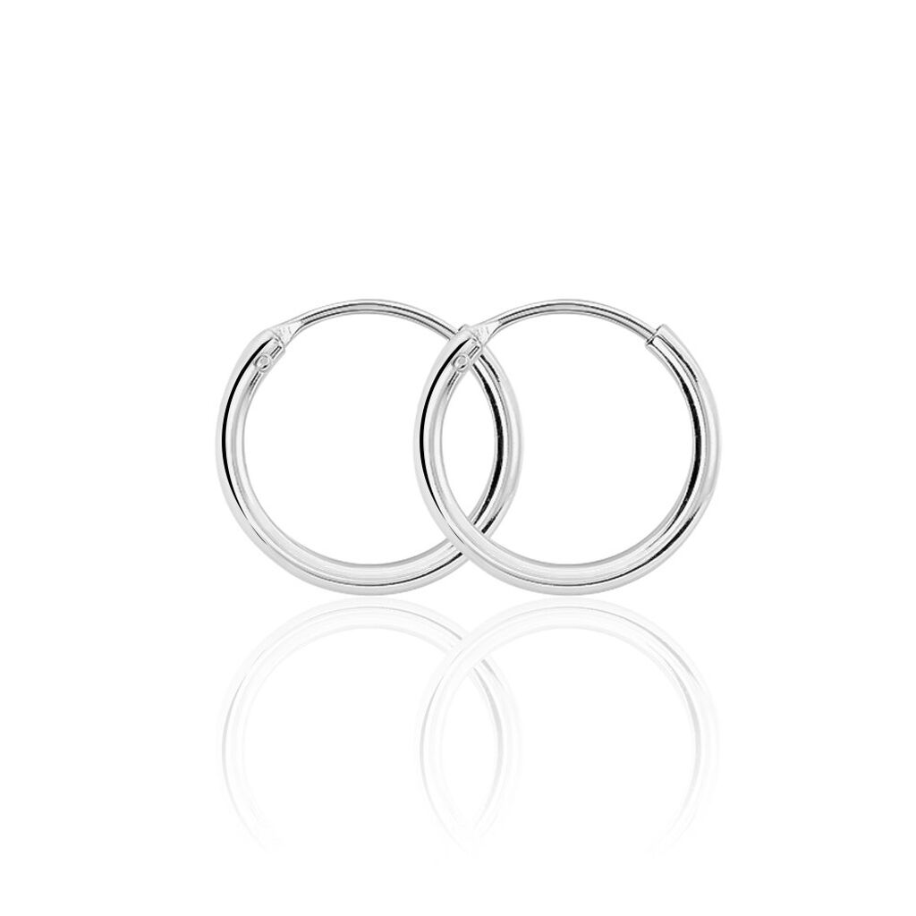 Créoles Argent Blanc Olympia