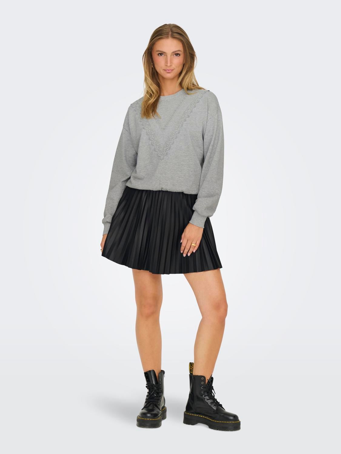 JDYEBBA Sweatshirt Light Grey Melange