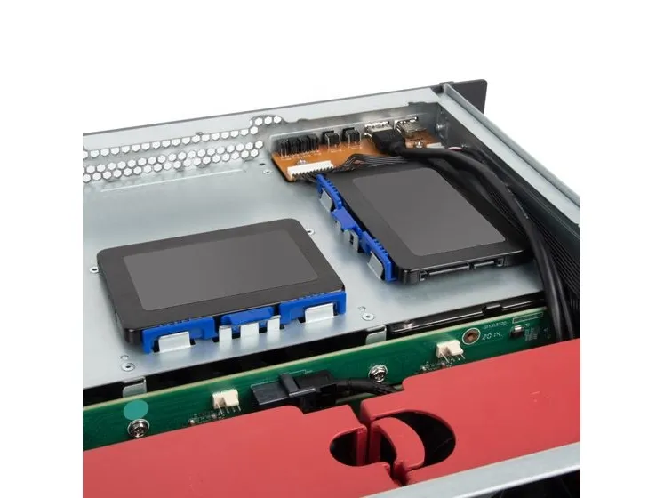 SilverStone RM43-320-RS - Rack-monterbar - 4U - forlænget ATX / SSI EEB - SATA/SAS - hot-swap (ATX / PS/2) - USB