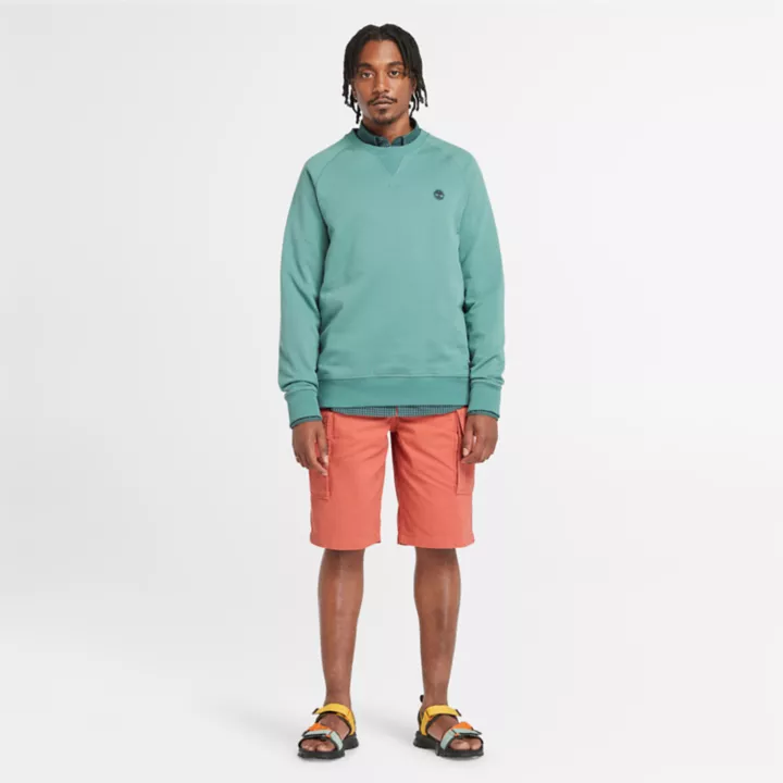 Short cargo en sergé pour homme en orange clair