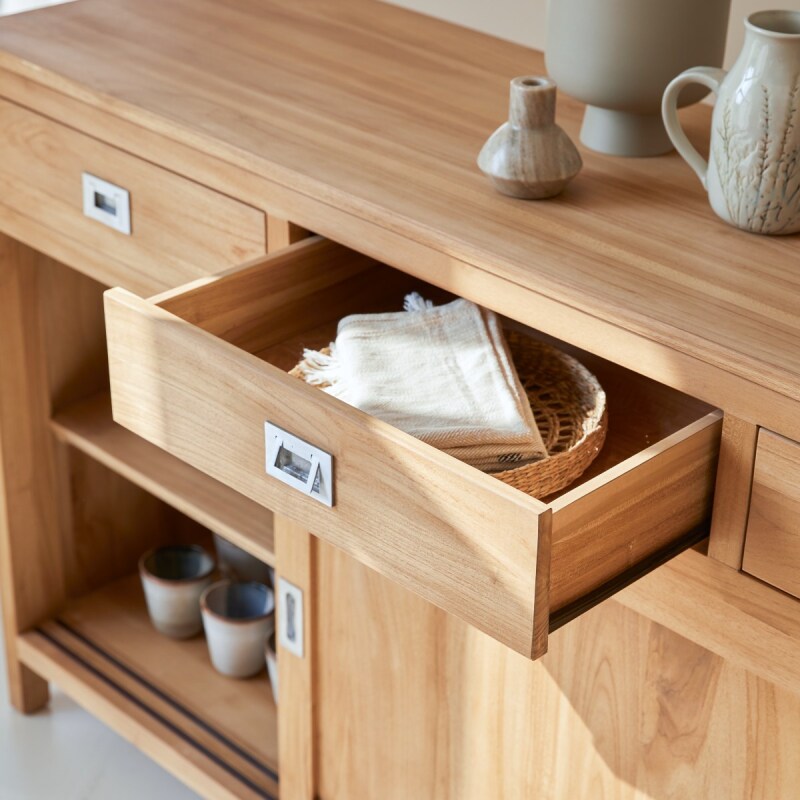 Buffet en teck massif L 180 cm Coffee Tek