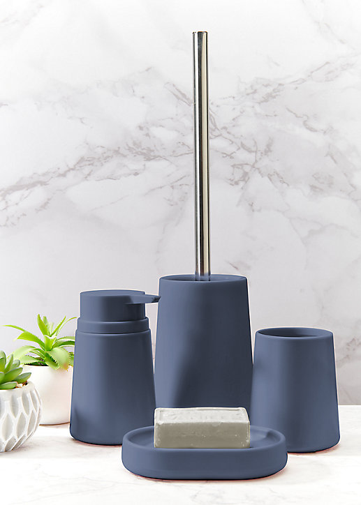 Lot de 4 accessoires de salle de bains Allibert Allure bleu baltique