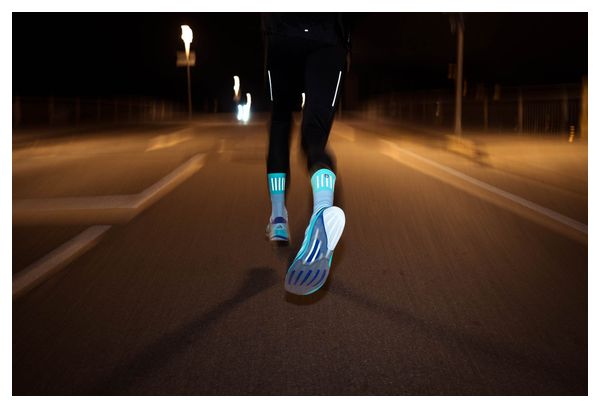 Chaussettes running Incylence High-Viz V3 Bleu fluo