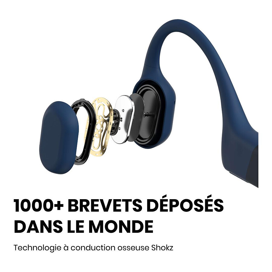 Shokz OpenRun USB-C Bleu - Casque sans fil