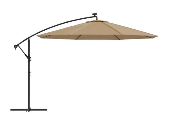 Parasol meuble de jardin métal argentée 02_0008655