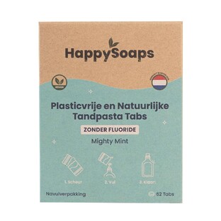HappySoaps Zonder Fluoride Tandpasta Navulling Tabs 130GR