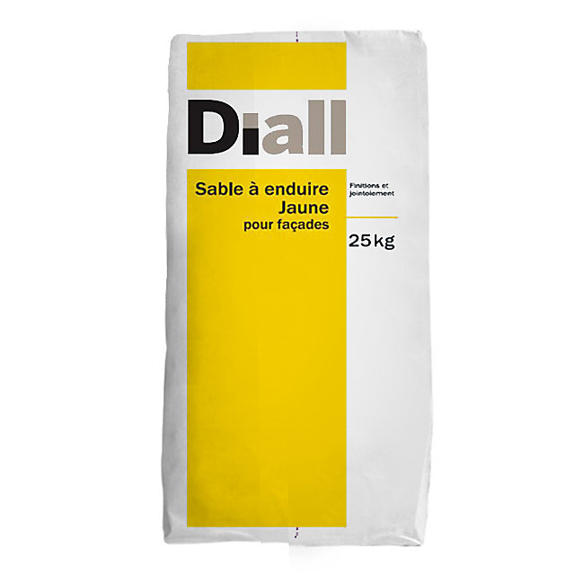 Sable à enduire jaune pour façades Diall 25 kg