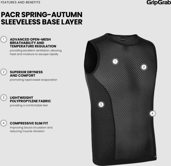 GripGrab PACR Overgangs Base Layer, Black