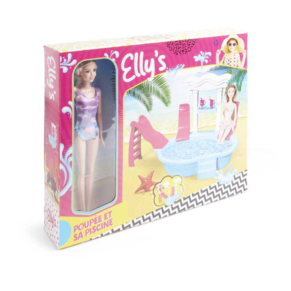 Poupée Elly avec accessoires piscine