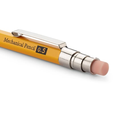 Mini-Druckbleistift Zedernholz 0,5-mm-Mine, Gelb