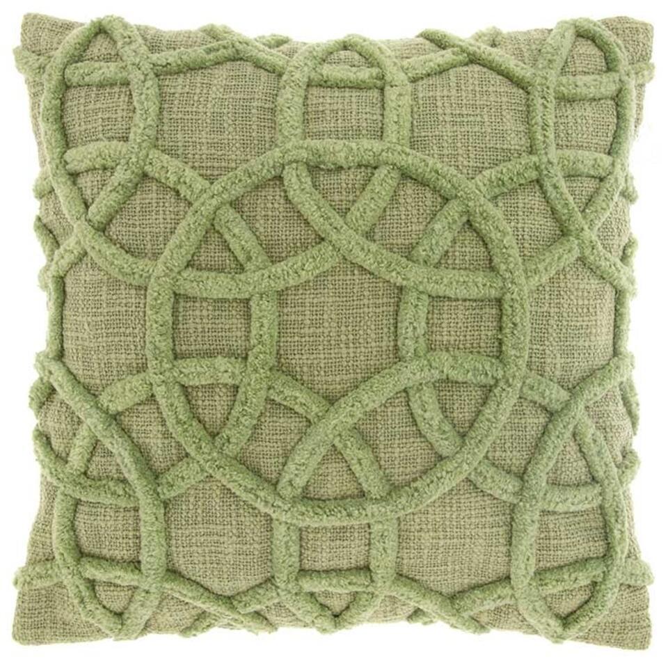 Unique Living - Kussen Everon - 45x45cm - theegroen