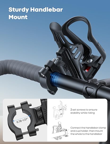 Lamicall Bike Water Bottle Holder - [for 1.9-2.8