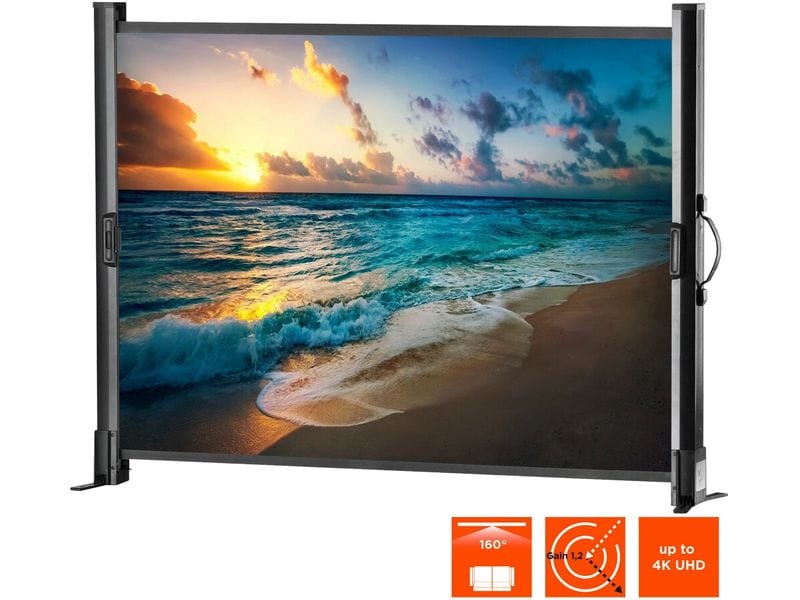 Celexon Tischleinwand 102x76 cm 4:3 Leinwand, 102 x 76 cm, manuell, Gehäuse schwarz