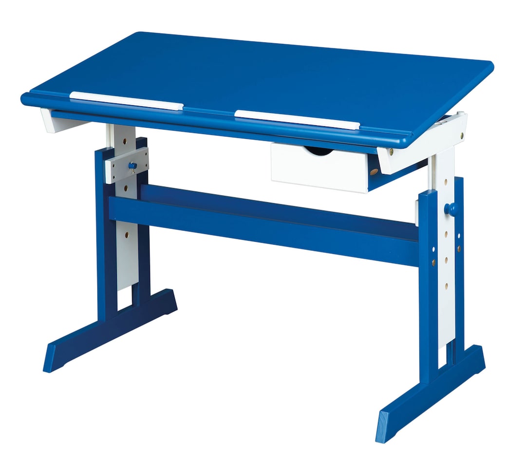 Kinder Schreibtisch David 109 x 55 cm Blau/Weiß