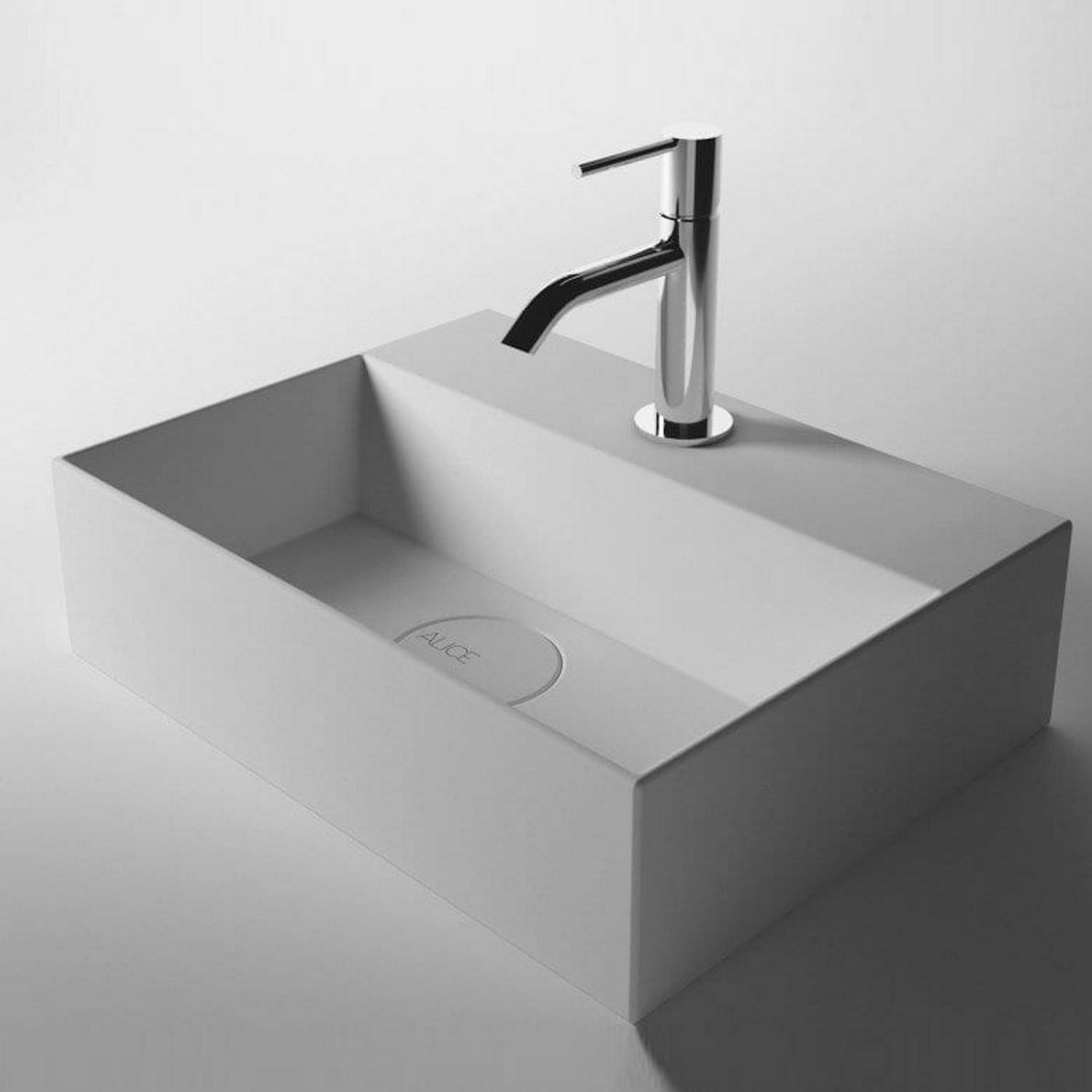 Salenzi Spy Fontein met clickwaste 40x30 cm glans wit