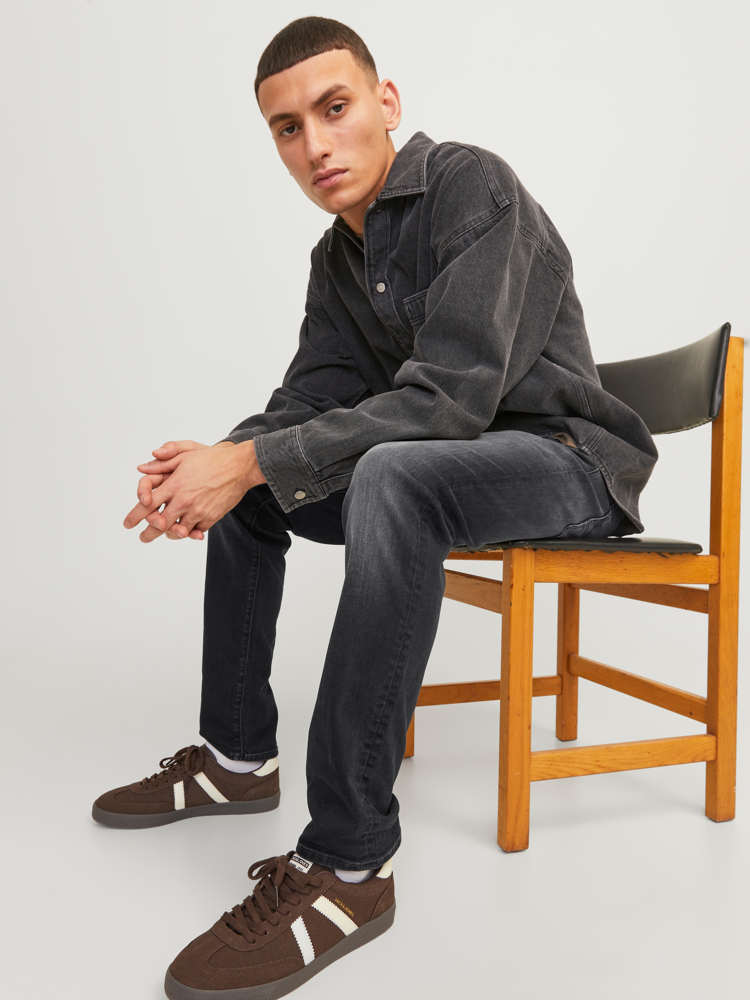 Jack & Jones Slim-fit-Jeans »JJIGLENN – Jeans mit Stretch, niedriger Leibhöhe und Taschen«, used, modisch, slim fit, Denim/Jeans