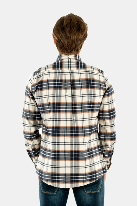 Chemise barbour portdown tailored shirt be11 ecru