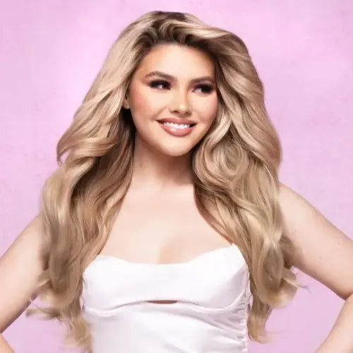 Super Thick 22 Inch 5 Piece Blow Dry Wavy Clip In Hair Extensions California Blonde